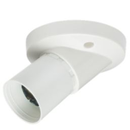 Knightsbridge  Angled Short Batten Lampholder Skirt Light Fitting B22 2.95" 10 Pack