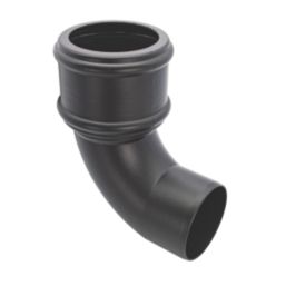 FloPlast  Push-Fit 92.5° Single Socket Bend (Socket/Spigot) Black 110mm