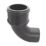 FloPlast  Push-Fit 92.5° Single Socket Bend (Socket/Spigot) Black 110mm