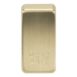 Knightsbridge 'MICROWAVE' Switch Cover Brushed Brass