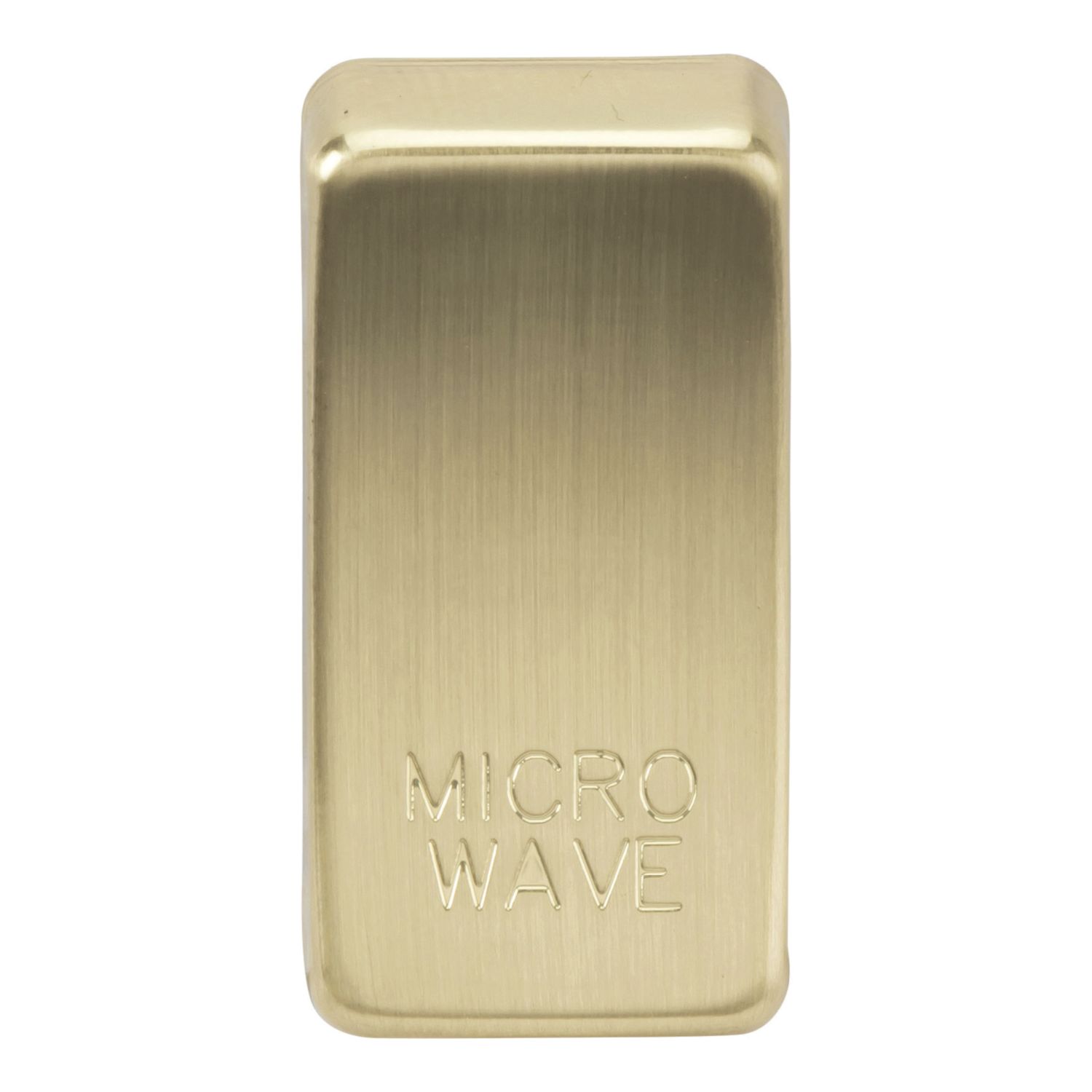 Knightsbridge 'MICROWAVE' Switch Cover Brushed Brass (344CT)