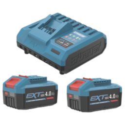 Erbauer  18V 2 x 4.0Ah Li-Ion EXT Brushless Cordless 4-Piece Kit
