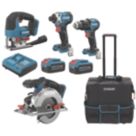 Erbauer  18V 2 x 4.0Ah Li-Ion EXT Brushless Cordless 4-Piece Kit