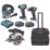Erbauer  18V 2 x 4.0Ah Li-Ion EXT Brushless Cordless 4-Piece Kit