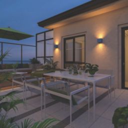 Calex Bari Outdoor LED Up & Down Wall Light Grey 7W 400lm