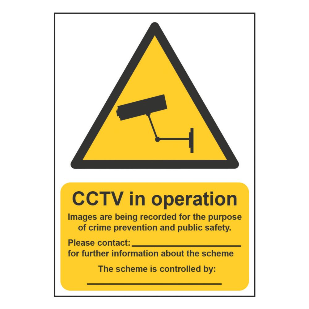 SMILE YOU ARE ON CCTV Warning Sign - 1mm Rigid Plastic 200x300mm - 3