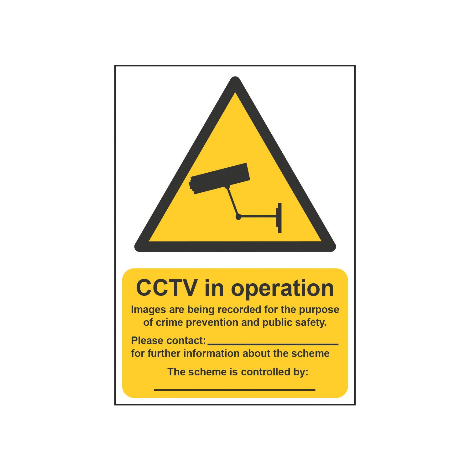 Essentials "CCTV In Operation" Sign 210mm x 148mm (344HL)