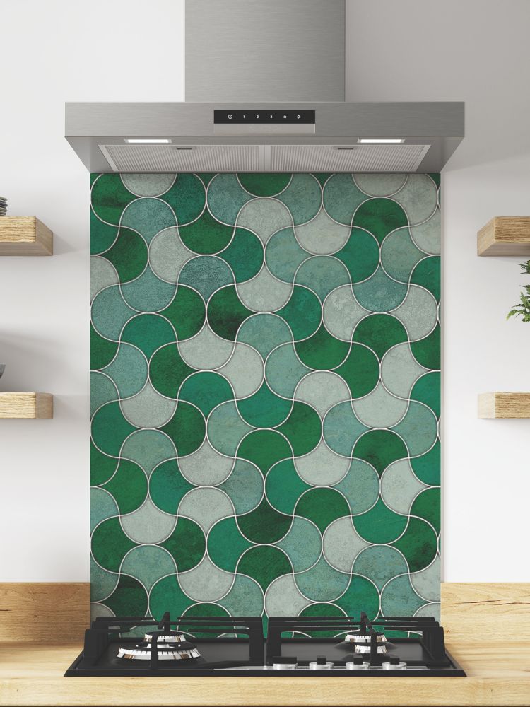 Wilsonart  Emerald Scallop Hob Splashback 600mm x 800mm x 4mm