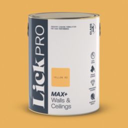 LickPro Max+ 5Ltr Yellow 02 Eggshell Emulsion  Paint