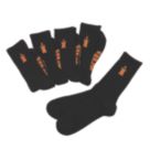Scruffs Worker Reinforced Toe & Heel Socks Black 11-13 5 Pack