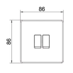 LAP  20A 16AX 2-Gang 2-Way Light Switch  Polished Chrome