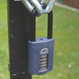 Squire CP60/2.5 Water-Resistant Long Shackle Combination  Padlock Blue 60mm