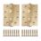 Smith & Locke  Brass Grade 13 Fire Rated Ball Bearing Door Hinges 102mm x 76mm 2 Pack