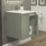 Newland  Double Door Wall-Mounted Vanity Unit with Basin Matt Sage Green 500mm x 450mm x 540mm