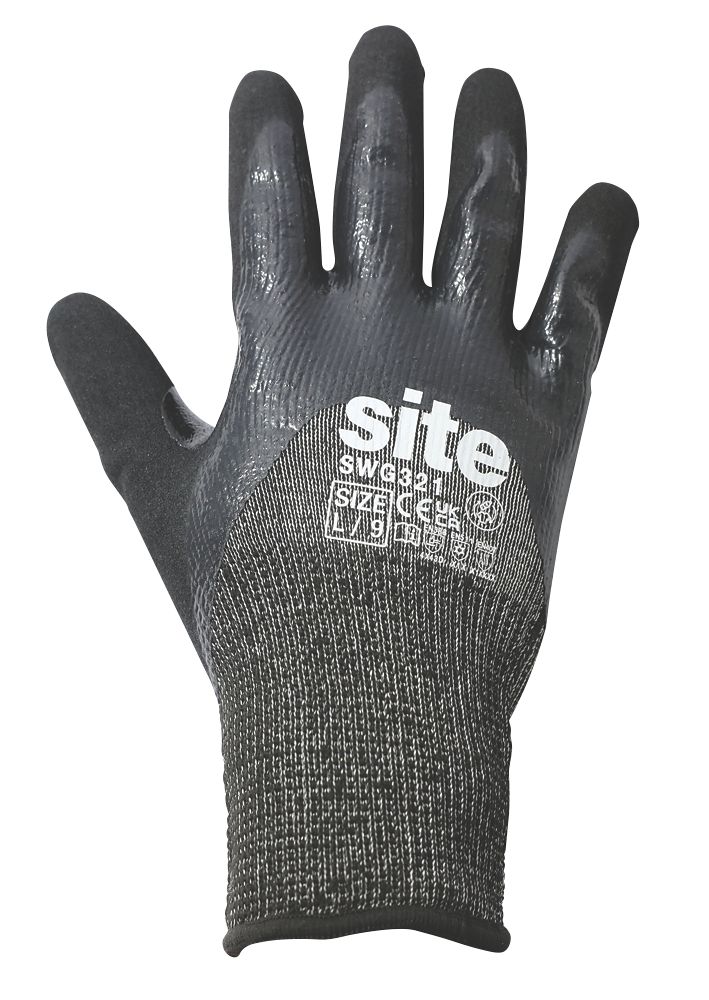 Site Thermal Cut Resistant Gloves Grey/Black Large (344RV)