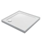 Mira Flight Low Corner Waste Square Shower Tray with 4 Upstands White 900mm x 900mm x 40mm