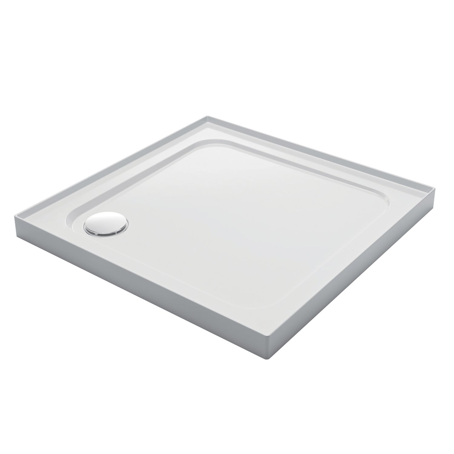 Mira Flight Low Corner Waste Square Shower Tray with 4 Upstands White 900mm x 900mm x 40mm (344RX)