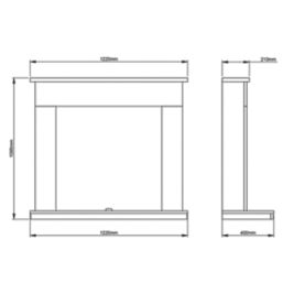 Be Modern Allensford Surround White Marble 1220mm x 1095mm