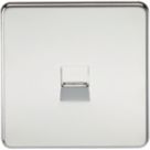 Knightsbridge  1-Gang Slave Telephone Socket Polished Chrome