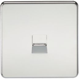 Knightsbridge  1-Gang Slave Telephone Socket Polished Chrome