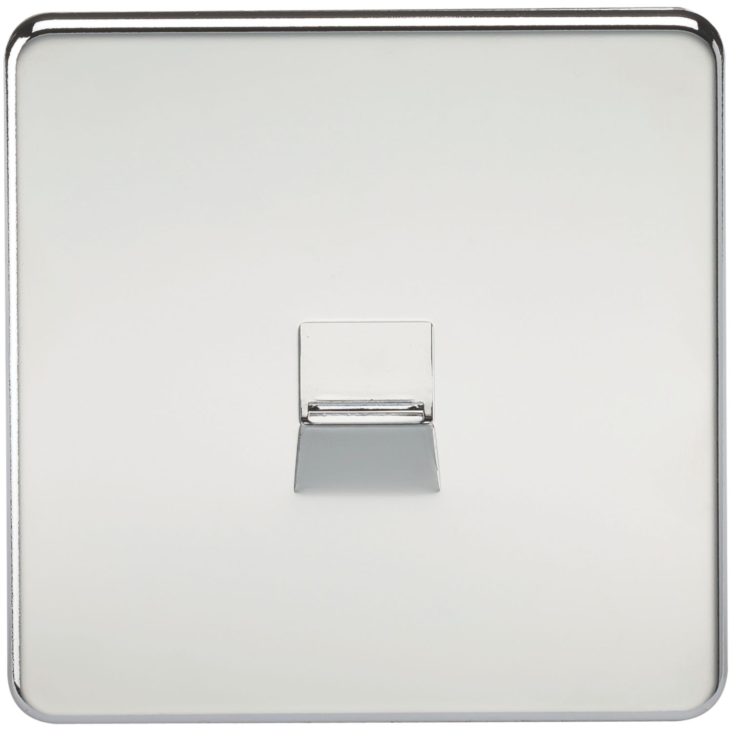 Knightsbridge 1-Gang Slave Telephone Socket Polished Chrome (344TX)