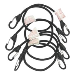 Smith & Locke Carabiner Bungee Cords 900mm x 9mm 4 Pack