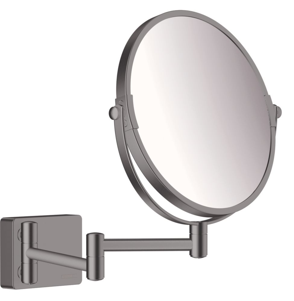 Hansgrohe AddStoris Shaving Mirror Brushed Black Chrome 208mm x 344mm x 283mm
