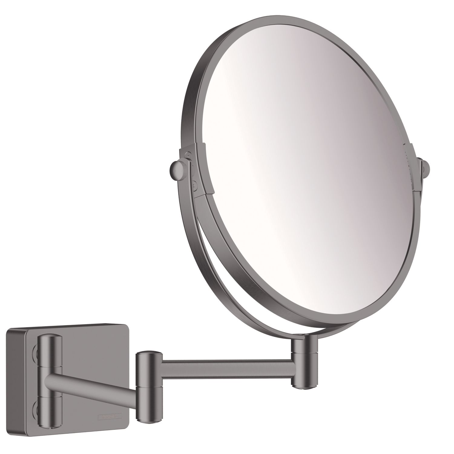 Hansgrohe AddStoris Shaving Mirror Brushed Black Chrome 208mm x 344mm x 283mm (344VG)