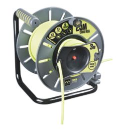 Masterplug PRO-XT 13A 1-Gang 28m  25+3m IP54 Reverse Cable Reel 13A 240V