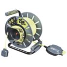Masterplug PRO-XT 13A 1-Gang 28m  25+3m IP54 Reverse Cable Reel 13A 240V