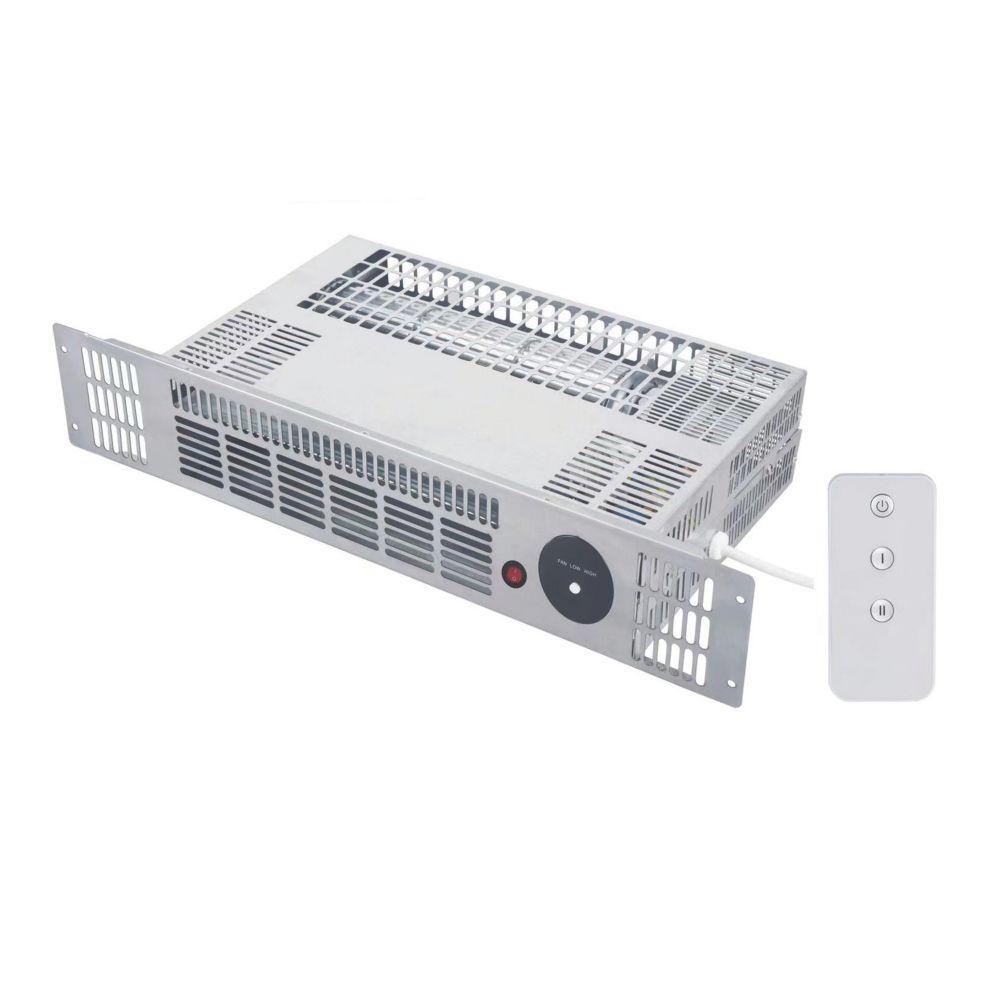 TCP 2kW Electric PlinthMounted Fan Heater with Remote Silver Screwfix