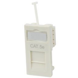 Philex Cat 5e 2 Port RJ45 Ethernet Socket White