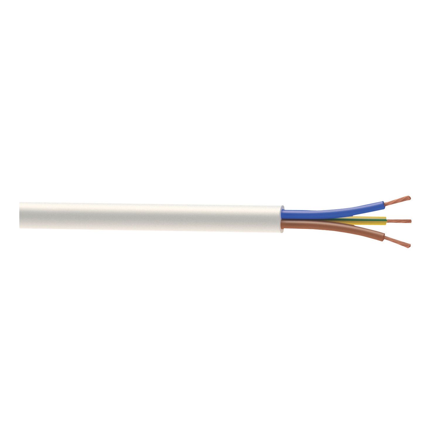 Time 3183TQ White 3-Core 2.5mm² Flexible Cable 15m Coil (34597)