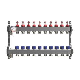 Warmup 10 Port S3 Underfloor Heating Manifold Stainless Steel