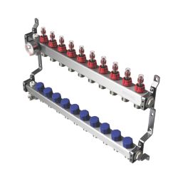 Warmup 10 Port S3 Underfloor Heating Manifold Stainless Steel
