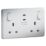 Knightsbridge  13A 2-Gang SP Switched Socket + 3.25A 65W 2-Outlet Type C USB Charger White
