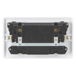 Knightsbridge  13A 2-Gang SP Switched Socket + 3.25A 65W 2-Outlet Type C USB Charger White