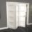 Green & Taylor 4-Panel Roomfold 3-Door Primed White Wooden Shaker Internal Bi-Fold Doors 2060mm x 1905mm