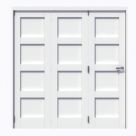 Green & Taylor 4-Panel Roomfold 3-Door Primed White Wooden Shaker Internal Bi-Fold Doors 2060mm x 1905mm