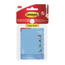 Command Clear Self-Adhesive Decorating Clips 40 Piece Set - Screwfix