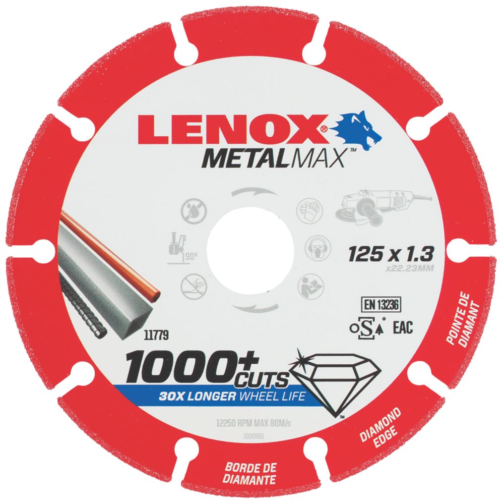 Lenox Metalmax Metal Diamond Cutting Disc 125mm x 22.2mm Screwfix