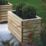 Forest Linear Rectangular Garden Planter with Wheels Natural Timber 800mm x 400mm x 496mm
