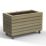 Forest Linear Rectangular Garden Planter with Wheels Natural Timber 800mm x 400mm x 496mm