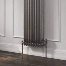 Reina 1800mm x 380mm 3382BTU Raw Metal Vertical 2 Column Radiator