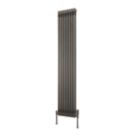 Reina 1800mm x 380mm 3382BTU Raw Metal Vertical 2 Column Radiator