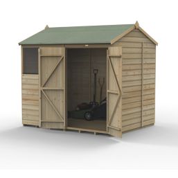 Forest Beckwood 7' 6" x 6' (Nominal) Reverse Apex Shiplap Timber Shed with Base