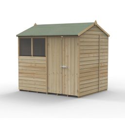 Forest Beckwood 7' 6" x 6' (Nominal) Reverse Apex Shiplap Timber Shed with Base