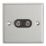 Contactum iConic 2-Gang F-Type Satellite Socket Brushed Steel with Black Inserts