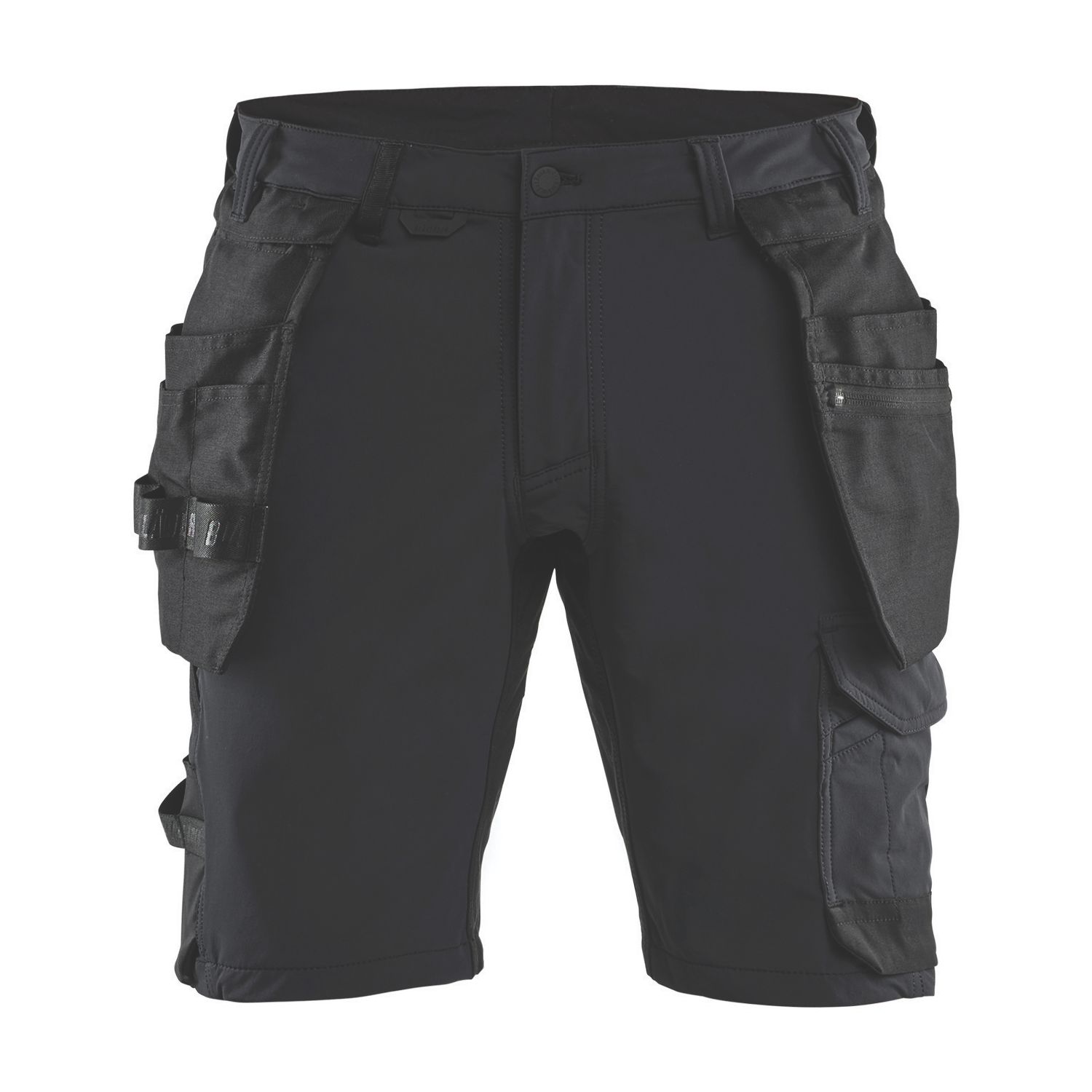 Blaklader Detachable Holster Pocket Stretch Shorts Black 34" W (345TC)