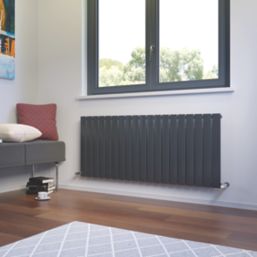 Ximax Oceanus 600mm x 1420mm 2584BTU Anthracite Horizontal Designer Radiator